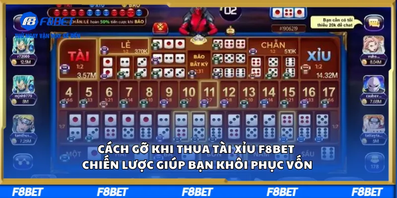 Cách Gỡ Khi Thua Tài Xỉu F8BET – Chiến Lược Giúp Bạn Khôi Phục Vốn