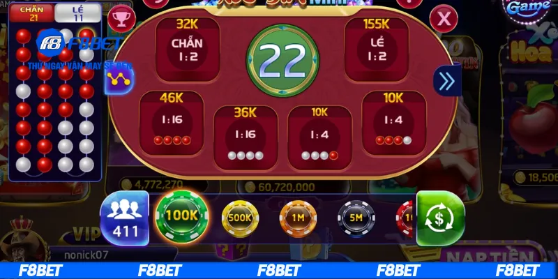 Chiến thuật đánh xóc đĩa mini game